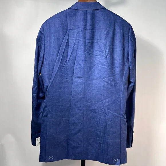 NWT WALTER MORTON 40R Royal Blue 2 Btn Worsted Wool Blazer Made in USA - Picture 5 of 7